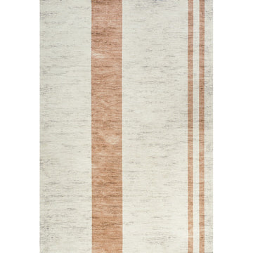 Raita Modern Distressed Stripe Machine-washable Area Rug